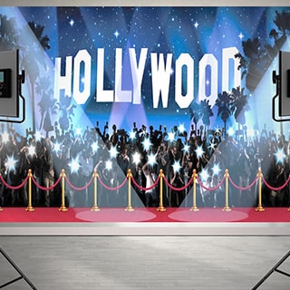 Movie Photo Booth Hire - Lighting and Backdrop Setup