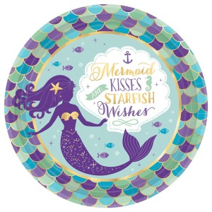 Mermaid Party 9" Plates (8 Pack)