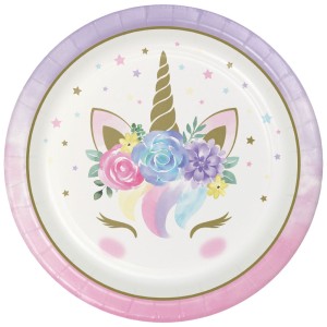 Unicorn Baby 9" Plates (8 Pack)