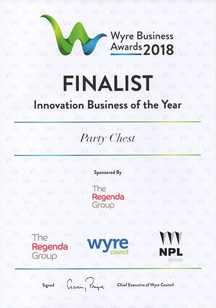 Wyre Business Awards Finalist 2018